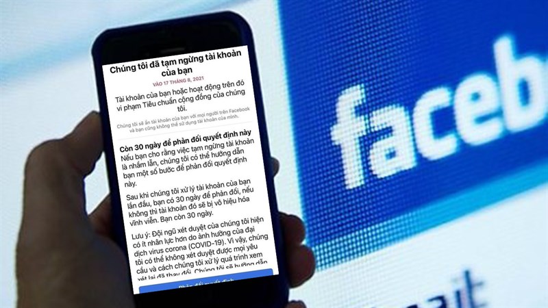 Facebook bị khóa 180 ngày là gì?